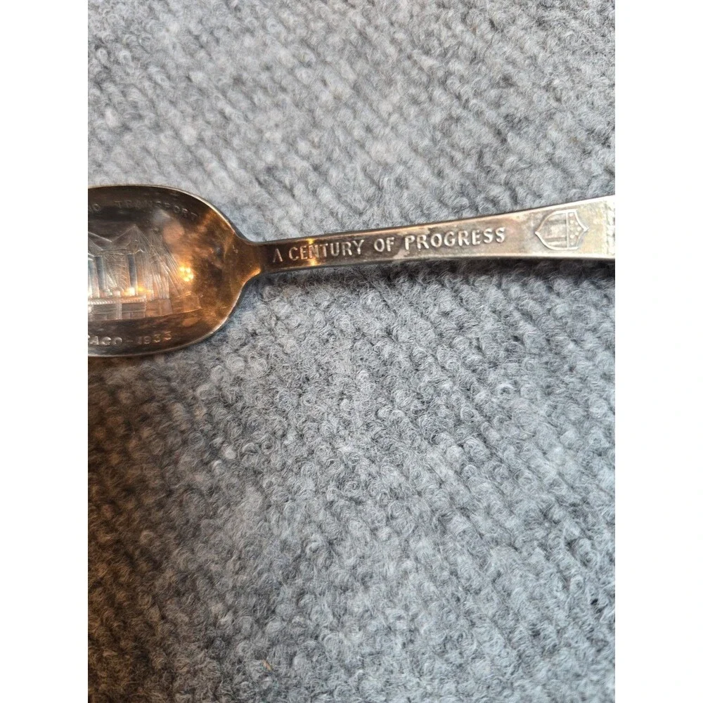 Vtg 1933 Chicago A Century of Progress Silver Plate Spoon